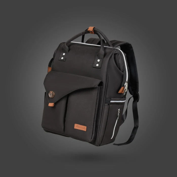 Black Diaper Bag Сумка для подгузников для беременных, модный многофункциональный дорожный рюкзак для мам, большая вместительность, водонепроницаемые детские сумки для подгузников для мам - Цвет: Black Diaper Bag