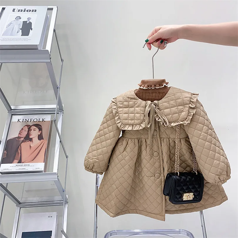 

Girls Coat And Jacket Winter Autumn Children Outerwear For Girl Thick Cotton Long Princess Toddler Girls Outerwear Kids Overcoat