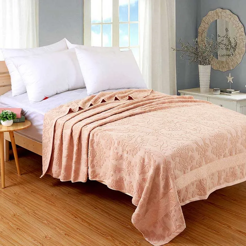 Однотонное покрывало для кровати жаккардовое Хлопковое одеяло автомобильного