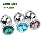 Большой Размеры интимной металлическая Анальная пробка с Ювелирные изделия из кристаллов гладкая Анальная пробка Анальный шарик анальный расширитель анальный Секс-игрушки для Для мужчинДля женщин Для мужчин