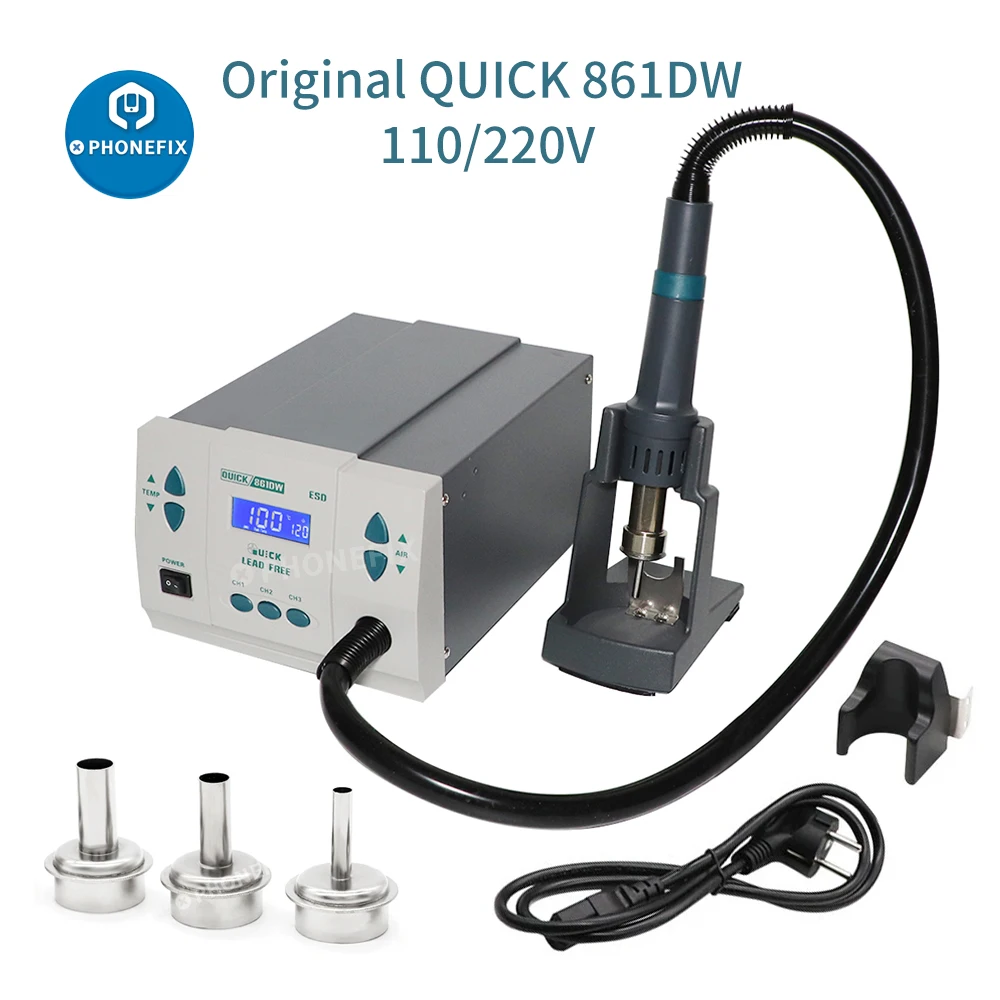 220 В 110 QUICK 861DW 1000 Вт бессвинцовый тепловой пистолет наладочная станция горячего