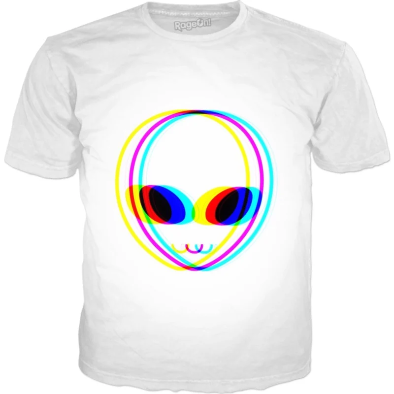 

Alien Vision Hip Hop Harajuku T Shirt Hip Hop Printed 3D T Shirt
