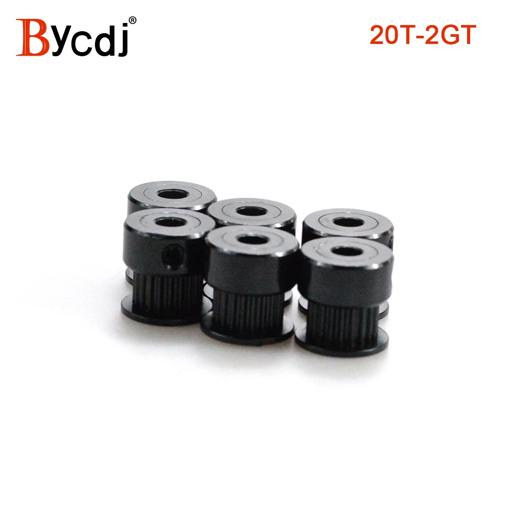 

20 teeth 2M 2GT Synchronous Timing Pulley Bore 5mm/6mm Black Anodizing for Width 6mm 2MGT GT2 Open Belt 20T 20Teeth VORON