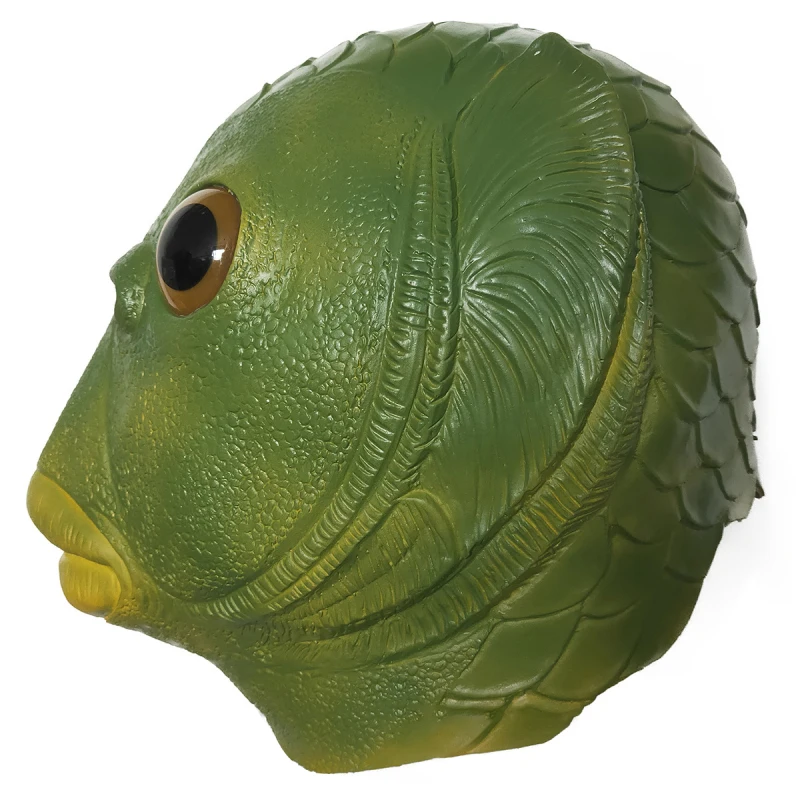 

Green Fish Mask Headgear Cute Rubber Head Unisex Adult Carnival Party Funny Cosplay Costume Animal Full Head Mask Dropshipping