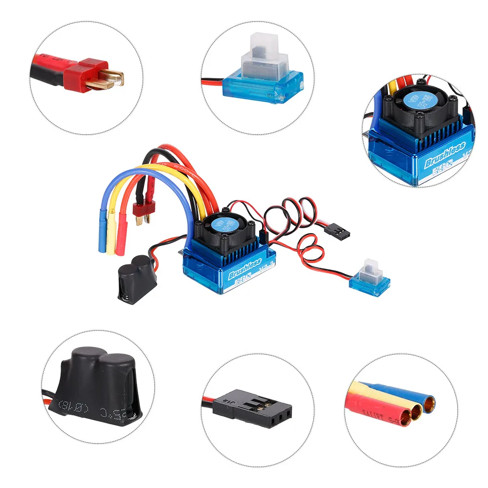 3650 4370KV 4P Бесконтактный бесщеточный двигатель с 45A ESC (электрический регулятор