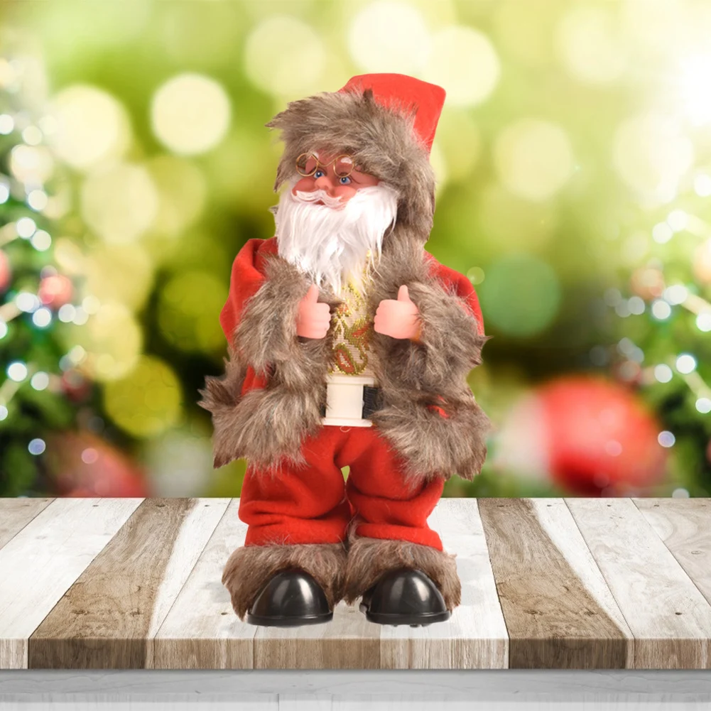 Рождественское украшение светящаяся музыка Санта Клаус Миниатюрная модель