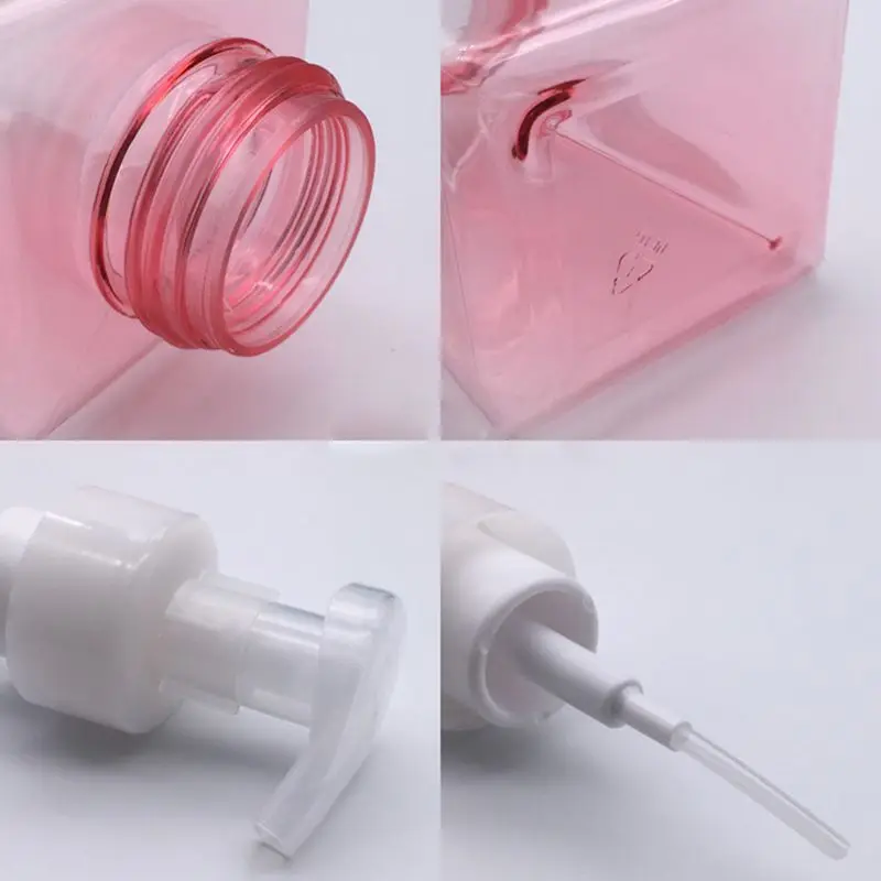 

6pcs Square Empty Bottle Set Facial Cleanser Foaming Bottle Refillable Dispenser