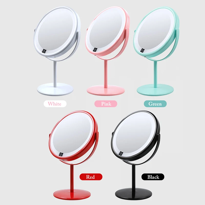 Зеркало для макияжа светодиодный светильник косметические зеркала круглой