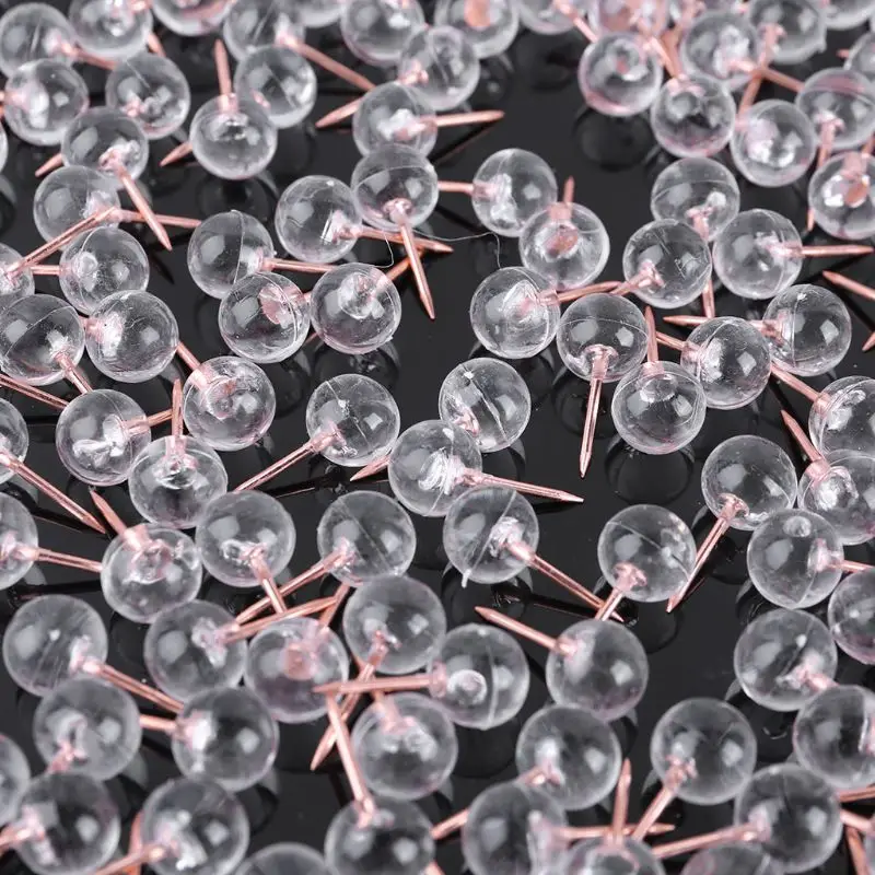 

200 Pack Push Pins Rose Gold Map Tacks Large Size Pins Rose Gold Steel Point