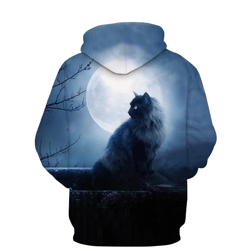 

Fashion hot Animal Cat 3D Hoodie Male Harajuku Long Sleeve Hooded Sweatshirts Casual Pullovers Eyes Hoodie Men' s Clothes Tops
