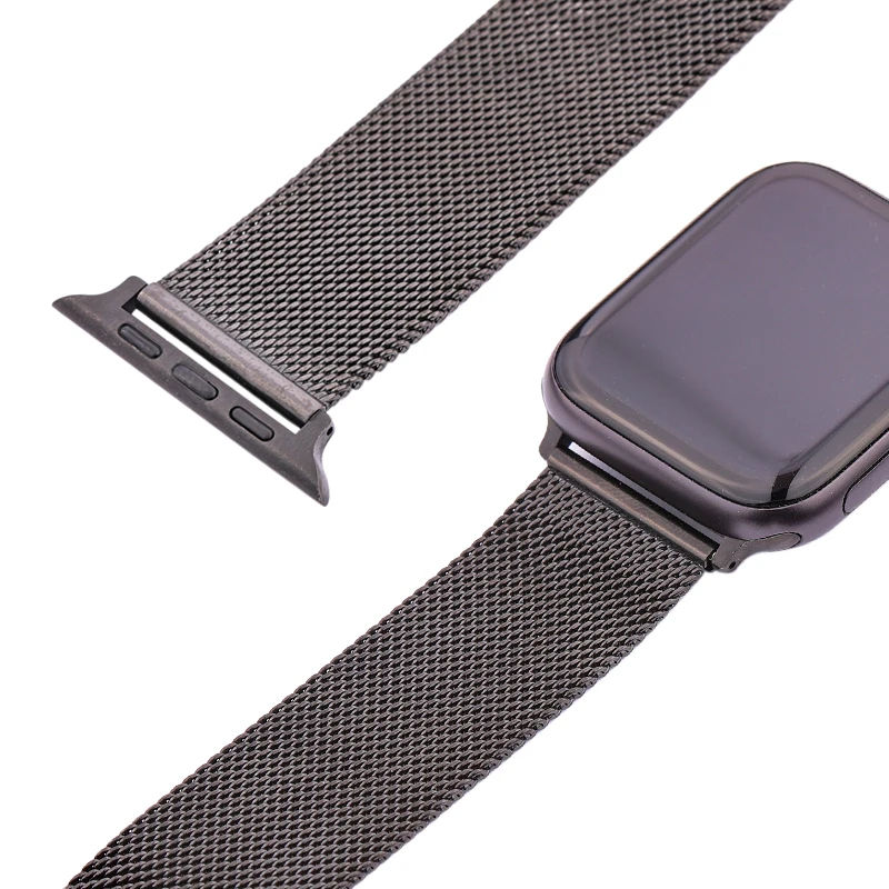 Ремешок Миланская петля для Apple Watch Band 41 мм 44 45 40 браслет из нержавеющей стали