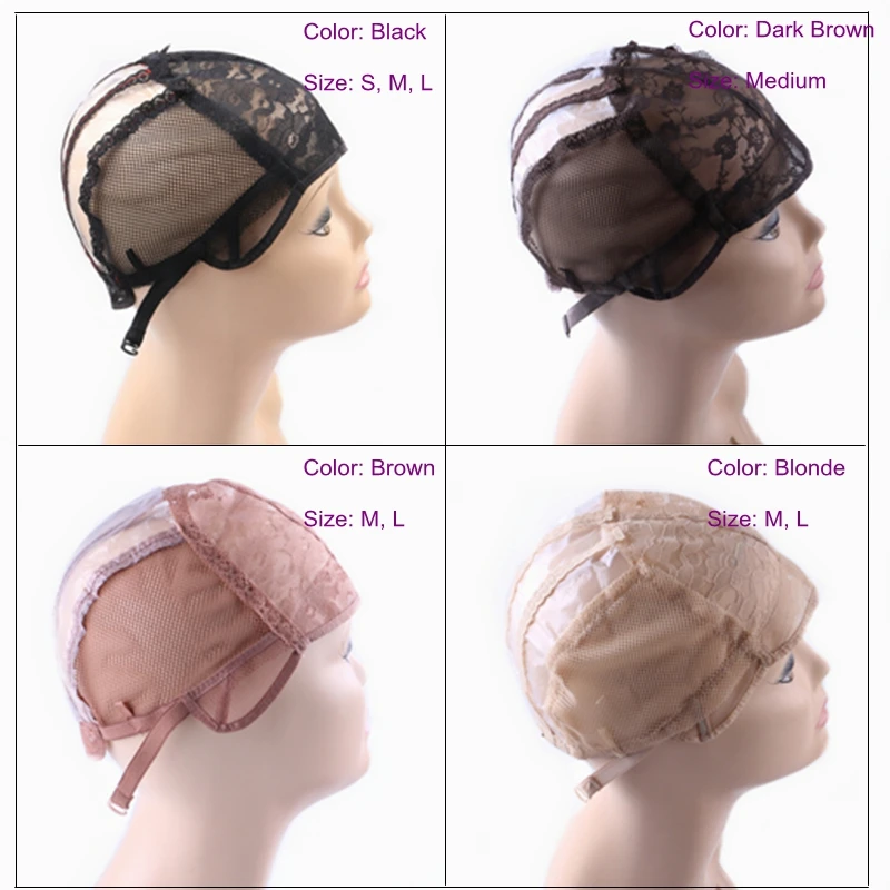 

Xuchang Harmony 10 Pieces glueless wig caps with adjustable straps for making wigs mesh caps hairnets wig accessories