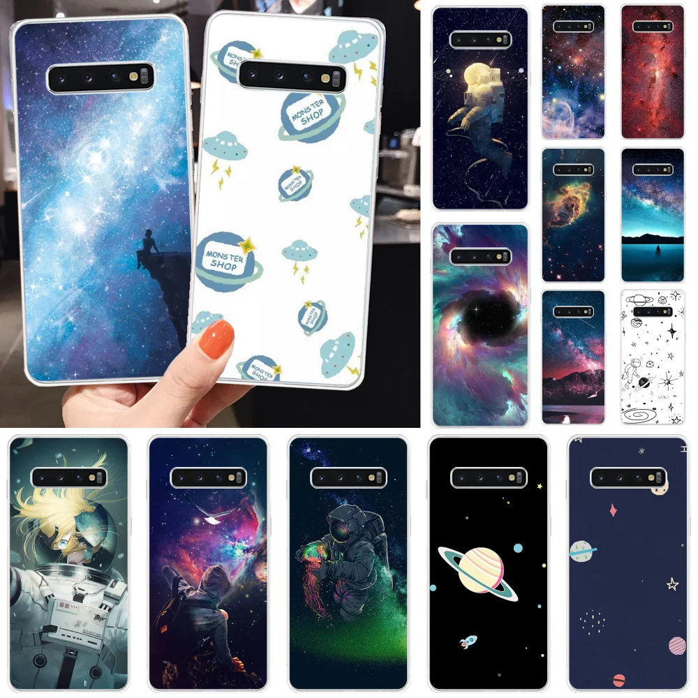 Мягкий чехол BaweiTE Cosmic starry sky для Samsung S10 Plus S9 S8 S8plus S7 S6 | Мобильные телефоны и