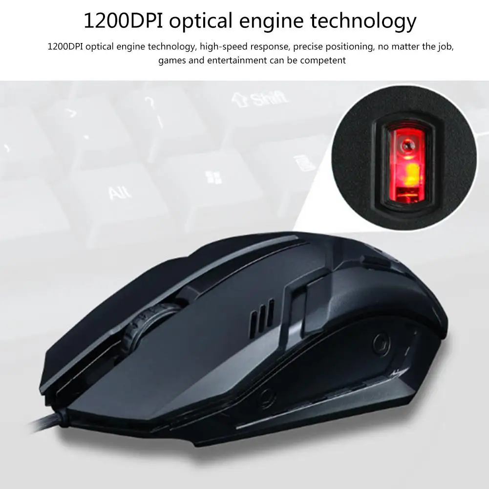 Игровая клавиатура и мышь проводная комбинации клавиш USB Проводная Бесшумная