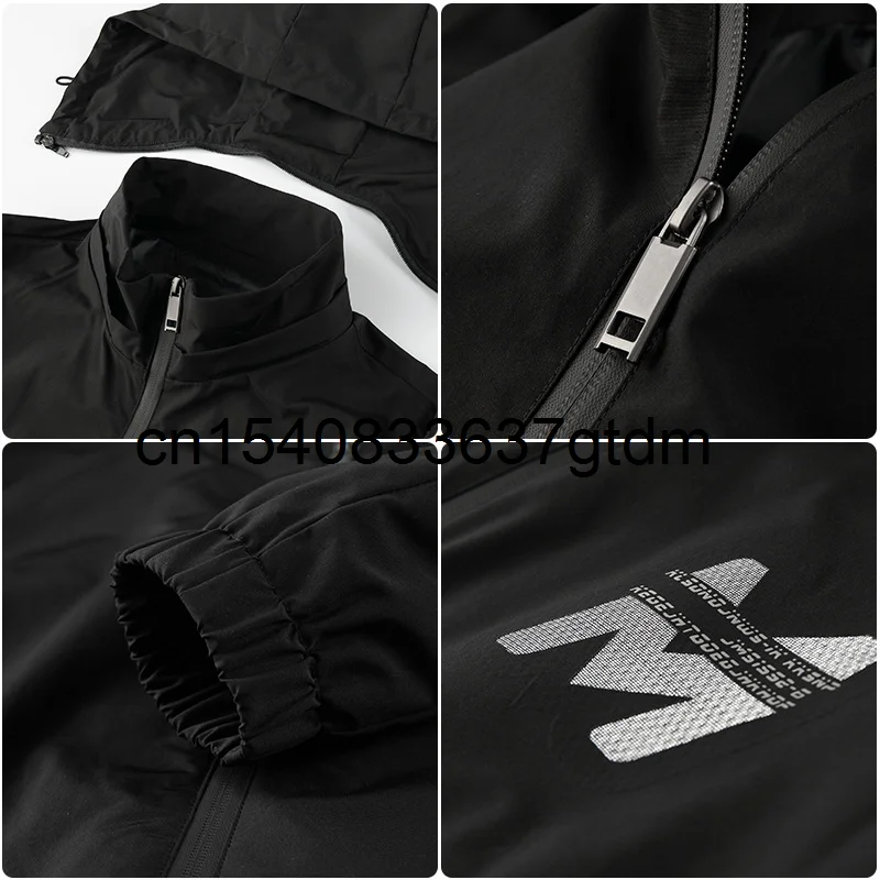 

Spring 2021 new men's fattening plus size fashion casual stand collar Hooded Jacket