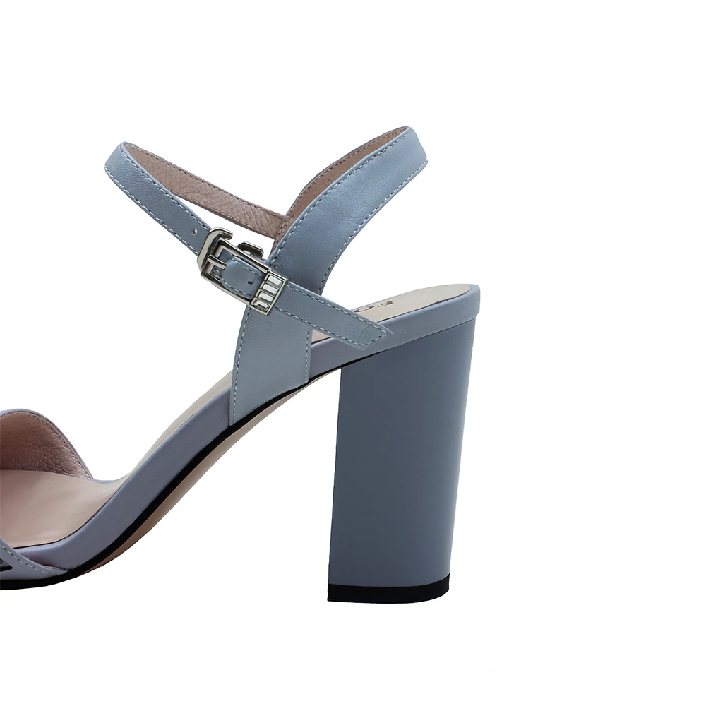 Женские сандалии с круглым носком focolo летние туфли на высоком каблуке ремешком