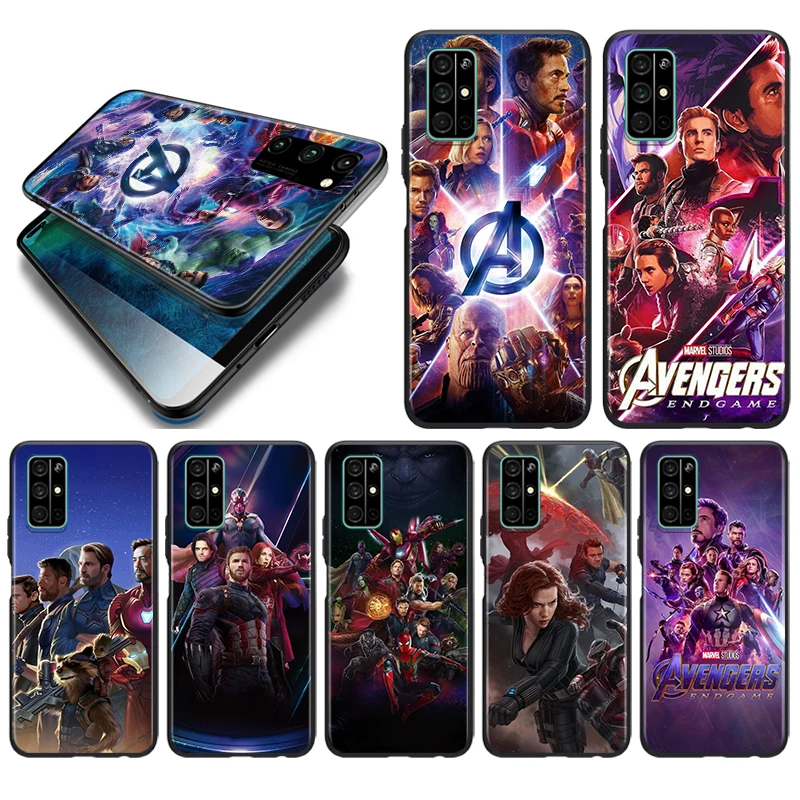 

Marvel Avengers Heroes Silicone Cover For Huawei Honor 10i 10 9C 9A RU 9X 9N 9S 9 Pro Lite Play 3E V9 Black Phone Case