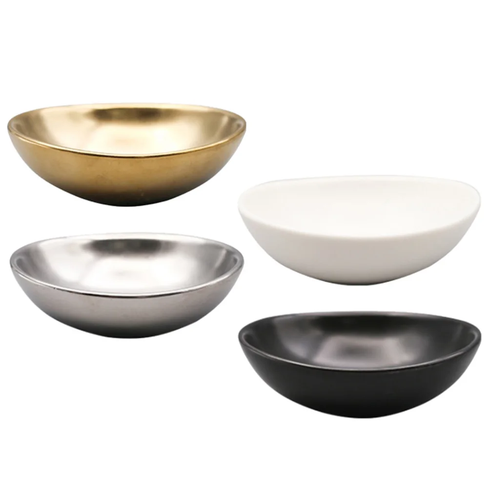 4 шт. керамические тарелки для приправ соус уксус посуда (разные цвета)|Блюдца и