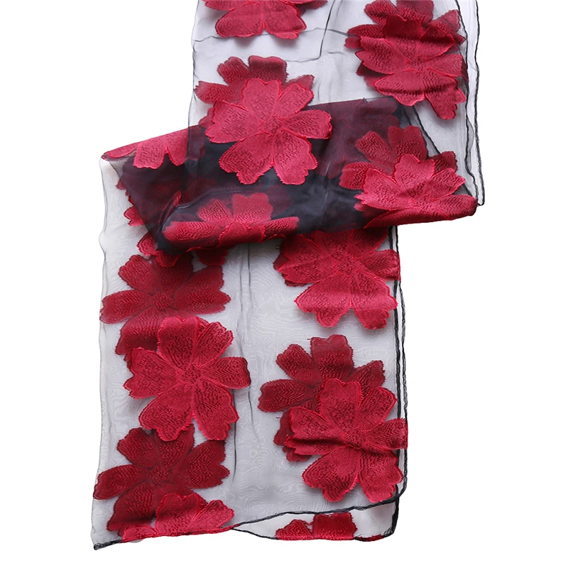 

New Spring Summer Scarf Women Fashion Leaf Cut Flowers Scarves Elegant Ladies Beach Cover Up Winter Scarf For Women Shawl