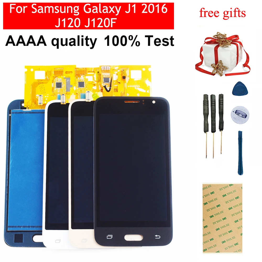

ЖК-дисплей 4,3 "J120 с сенсорным экраном и дигитайзером в сборе для Samsung Galaxy J1 2016, дисплей SM J120G J120M J120H J120F, дисплей