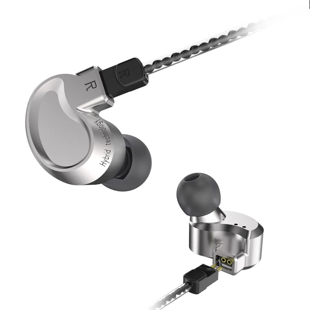 

Проводные наушники Bqeyz K1 IEM, 6 шт., Спортивные Металлические затычки для ушей, двойные контакты, сменные провода, железная гарнитура для телеф...