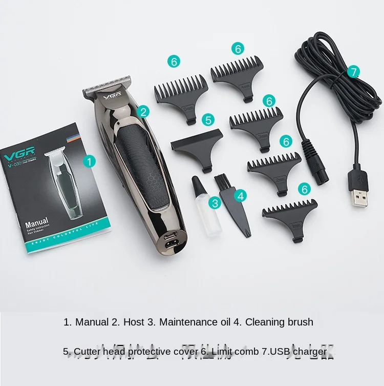 

Men's professional hair trimmer beard trimer for men USB electric stubble edge razor hair cutter machine hair cut mustache face