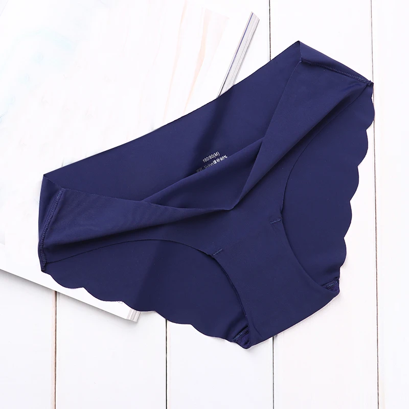 

High Quality Women's Seamless Panties Solid Ultra-thin Panties Underwear Women's Sexy low-Rise Ruffles Briefs Lingerie New