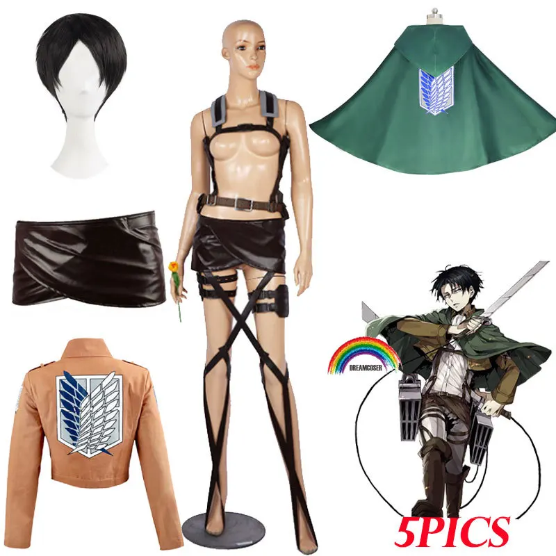 5 шт. парик для костюма атака на Титанов | Тематическая одежда и униформа