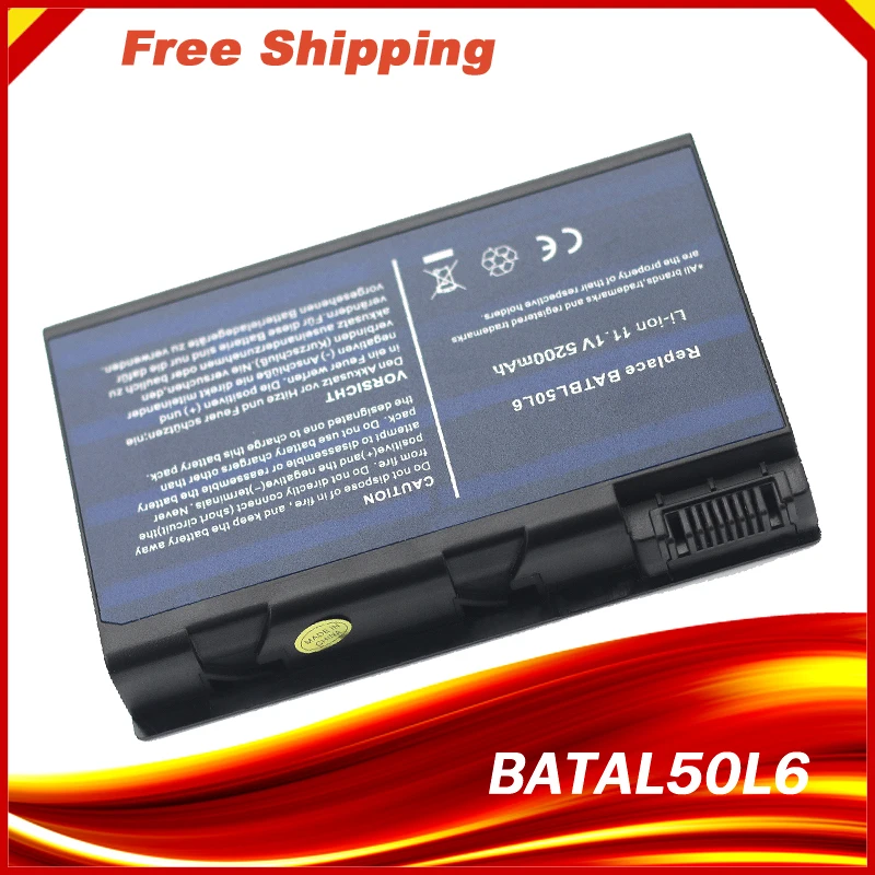 Аккумулятор 5200 мА · ч для ноутбука Acer BATBL50L6 BATBL 50L6 BATCL50L6 BATBL50L8H 5110 3103 9110 5610 5100 5101 |