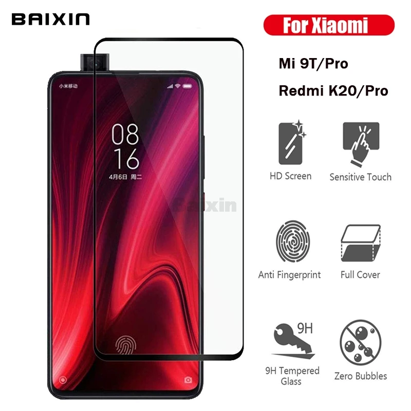 Baixin полное покрытие Защитное стекло для Xiaomi mi 9T Pro Защитная пленка экрана