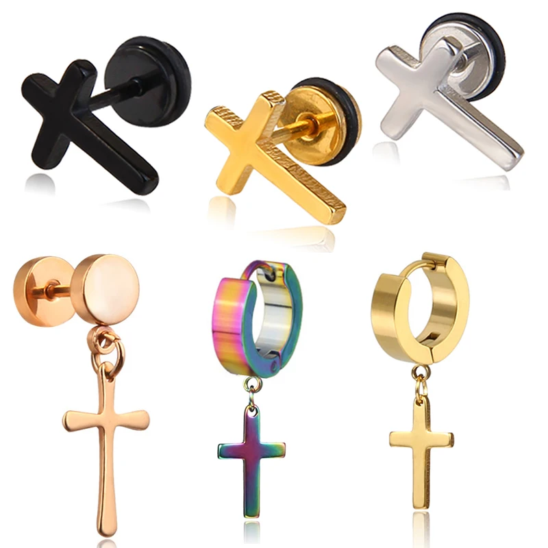 Серьги-капли из нержавеющей стали для мужчин и женщин украшения в готическом