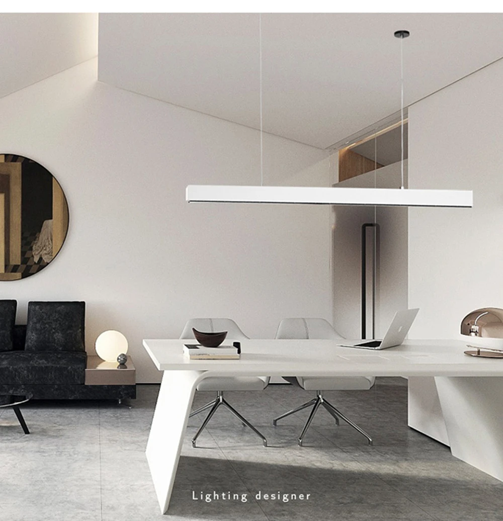 

STINYTECH 2 Styles LED Linear Pendant Light 30W 200 To 240V Aluminium Hanging Flood Grille Lamps for Office Fitness Room