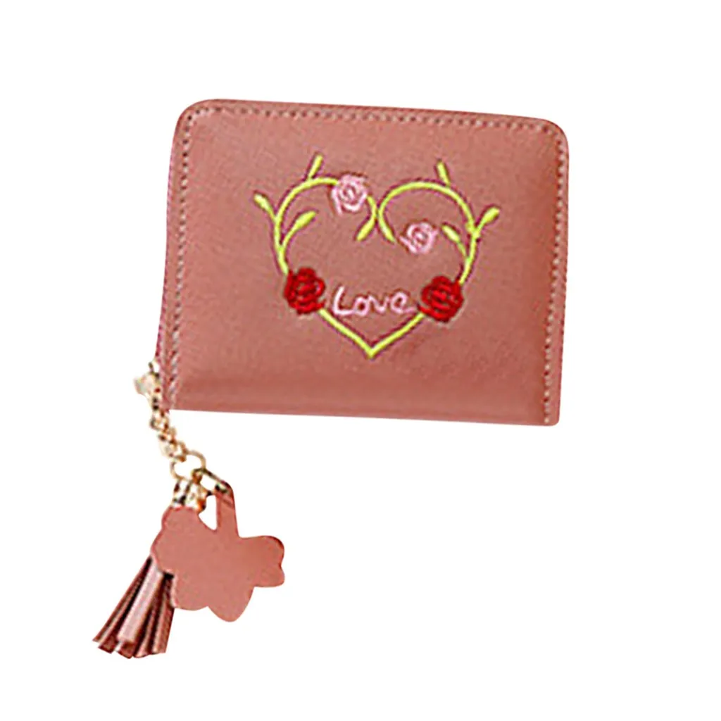 Женский кошелек с вышивкой сумка для монет ношения на улице трендовые держатель