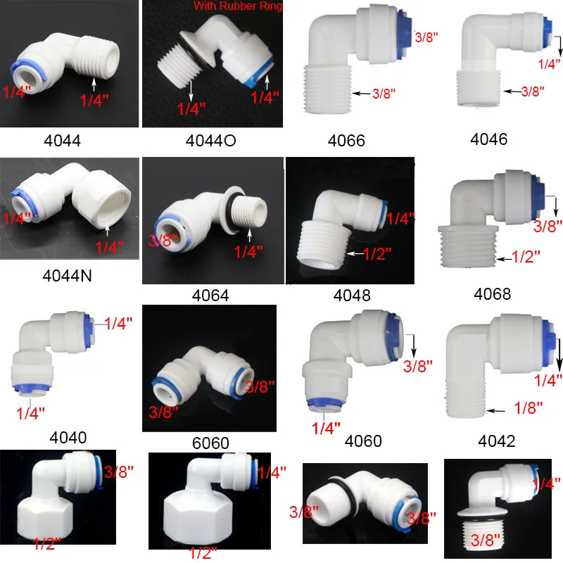 1/4 &quot3/8&quot шланг трубка 1/8 &quot1/4&quot 1/2 &quotобратного осмоса Аквариум обратной стороне