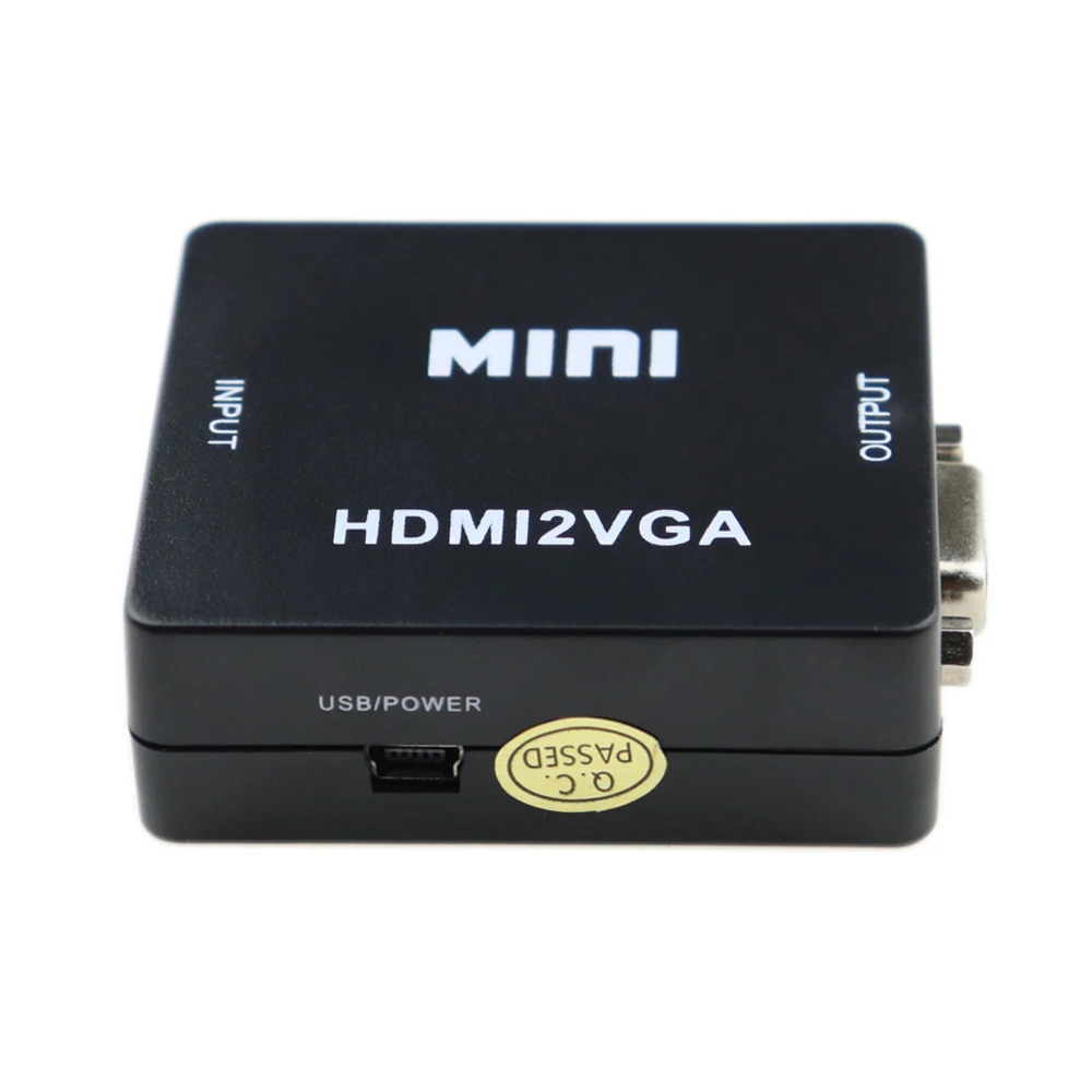 1080P HDMI в VGA конвертер коробка Full HD видео HDMI2VGA адаптер с 3,5 мм Jack аудио выход для ПК ноутбука DVD PS4 XBOX360