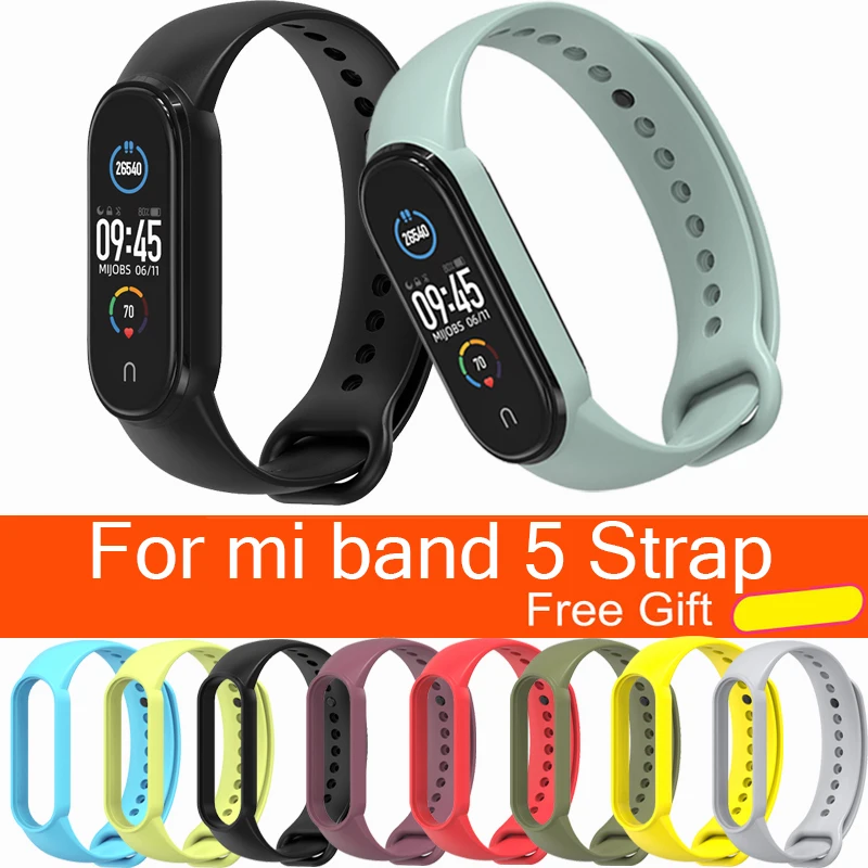 Браслет для Xiaomi Mi band5 цветной ремешок Сменные аксессуары браслета Band 5/NFC