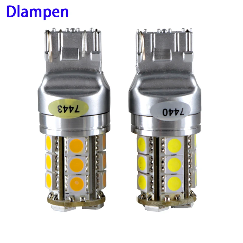 2 шт. 10В до 30В W21W T20 светодиодный ламп супер 7440 7443 w21 5w 12v 24v 4 Вт авто Стоп Хвост