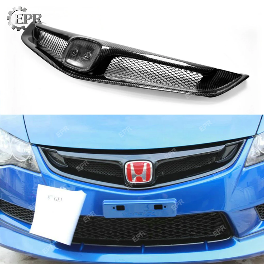 

Carbon Mugen Bumper Grill For Civic FD2 Type R Mugen Carbon Fiber Front Grill Body Kits Racing Trim Part For FD2 Civic Tuning