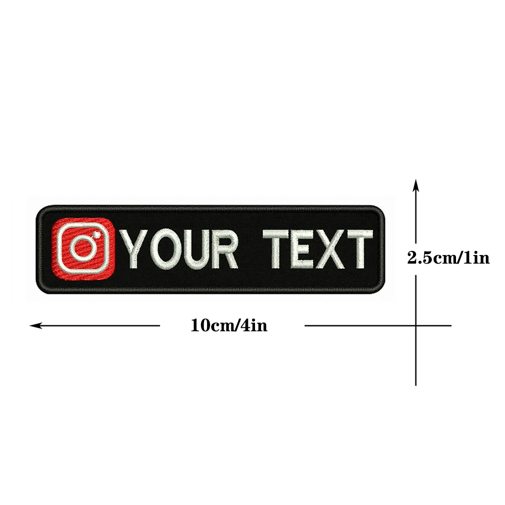 Логотип instagram 10 х2 5 см вышивка имя клиента текстовая нашивка полосы бейдж