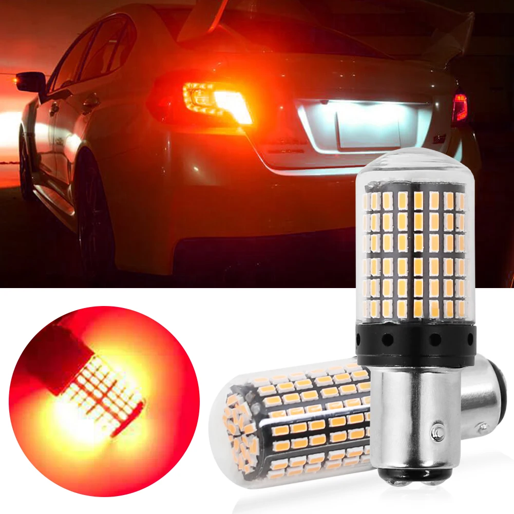 

Led Car Turn Signal Lamp 7440 1156 3014 144smd Constant Current 12-36v Highlight Abs Energy Saving Patient Amber Led Lamp