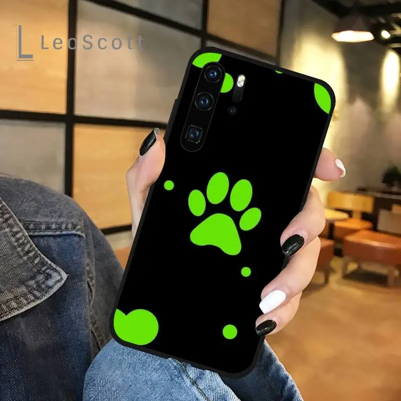 

Dog footprint Paw Colorful Phone Cases For Huawei honor Mate P 9 10 20 30 40 Pro 10i 7 8 a x Lite nova 5t