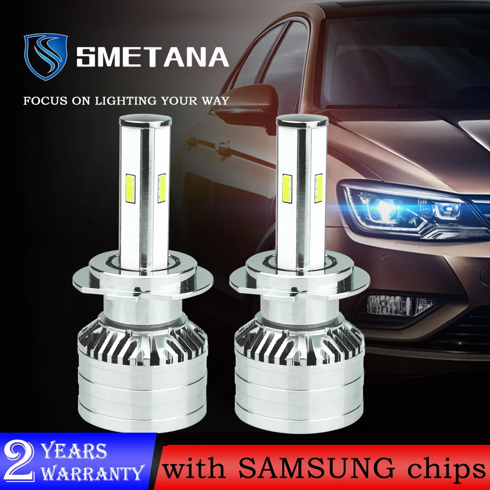 С чипом SAMSUNG 2 шт. светодиодная лампа для автомобильных фар H7 H4 LED H8 H11 H9 9005 9006 Canbus 360