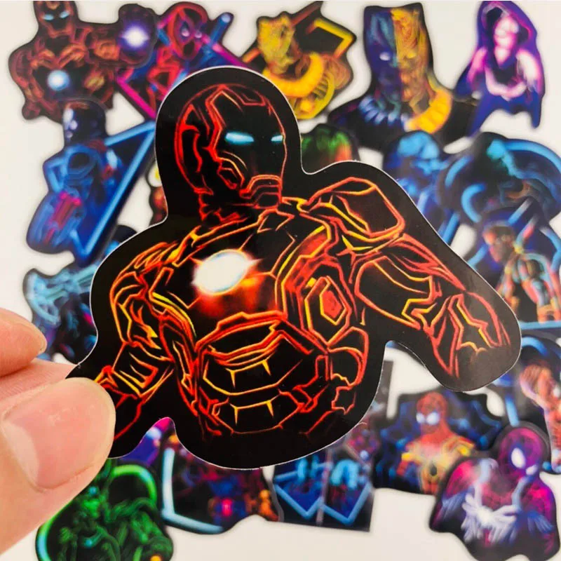 Не повторяются наклейки Marvel водонепроницаемые для ноутбука мото скейтборд багаж гитара мебель наклейка "Мстители"