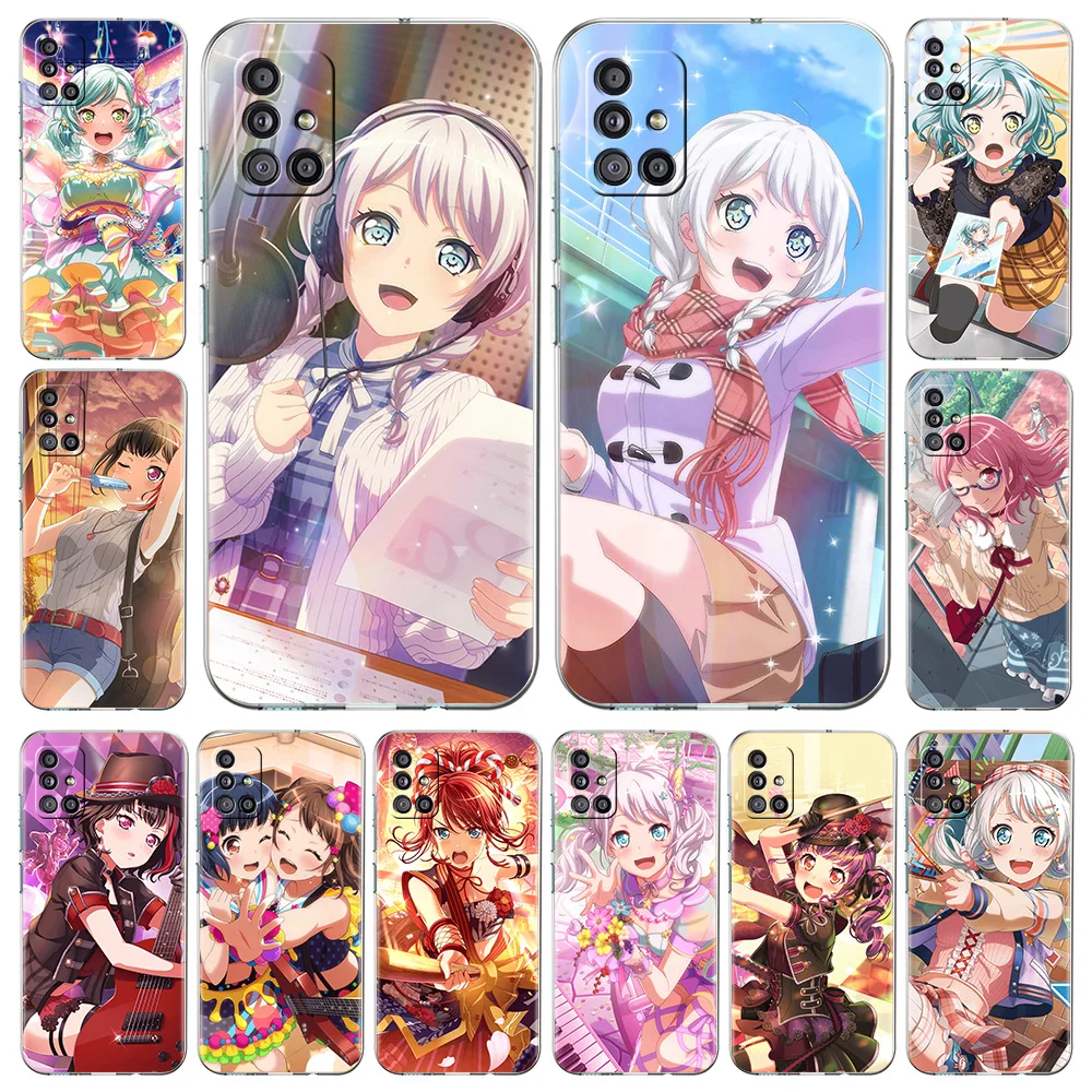 

Anime BanG Dream Phone Case For Samsung Galaxy A51 A71 A21S A12 A11 A31 A41 A52 A32 5G A72 A01 A02S Soft Silicone Clear Cover