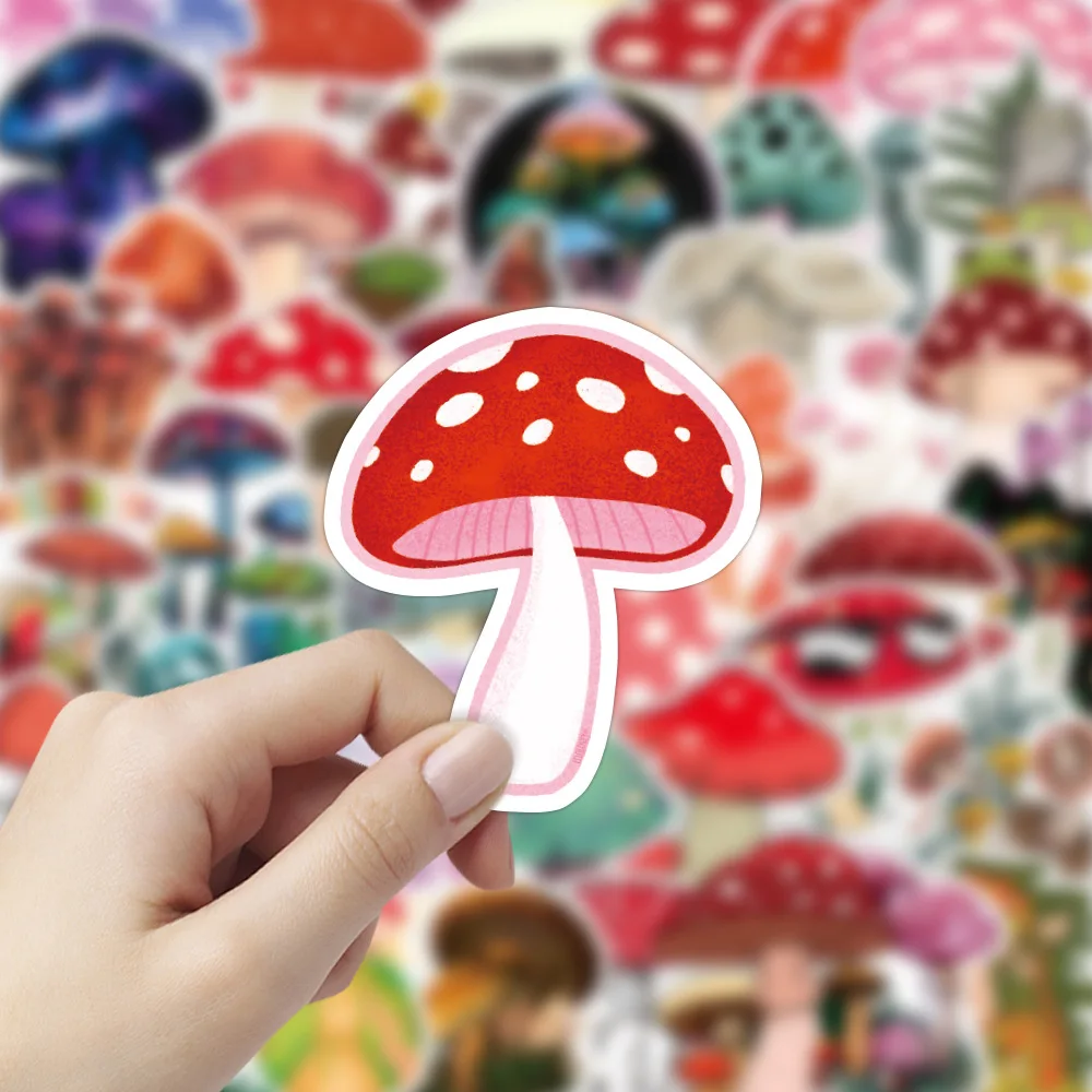 103050pcs color mushroom cartoon stickers laptop guitar luggage skateboard phone waterproof graffiti sticker decal kid toys free global shipping