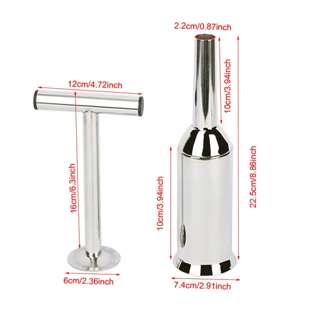 

Filling Sausage Maker Tool Manual Homemade Meat Kitchen Stainless Steel