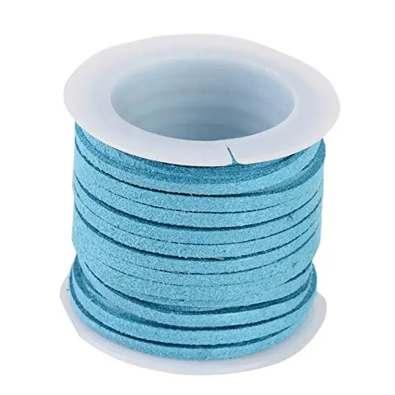 PaleTurquoise 5 м/рулон 3x1,5 мм плоский шнурок из искусственной замши, ожерелье, веревочка, рукоделие, бархатное кружево, сделай сам, нить, цепочка, ожерелье, ювелирное изделие, F55 - Цвет: PaleTurquoise