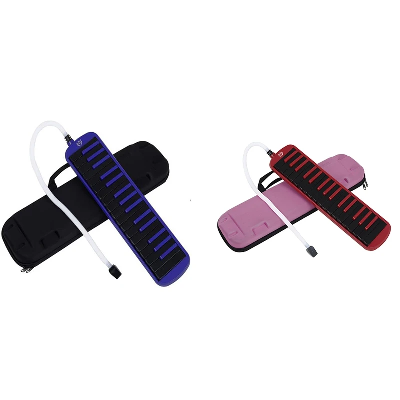 

M MBAT 32 Keys Melodica Instrument, Soprano Melodica Air Piano Keyboard Pianica,Short Mouthpieces, Carrying Bag