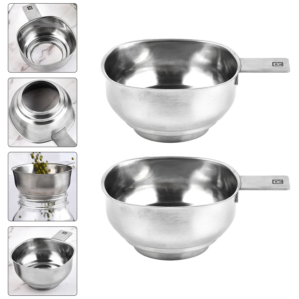 

2 шт., портативная Воронка Из Нержавеющей Стали