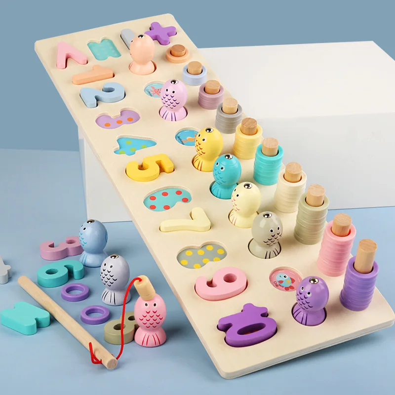 Дети Монтессори Математические Игрушки для малышей образовательная деревянная